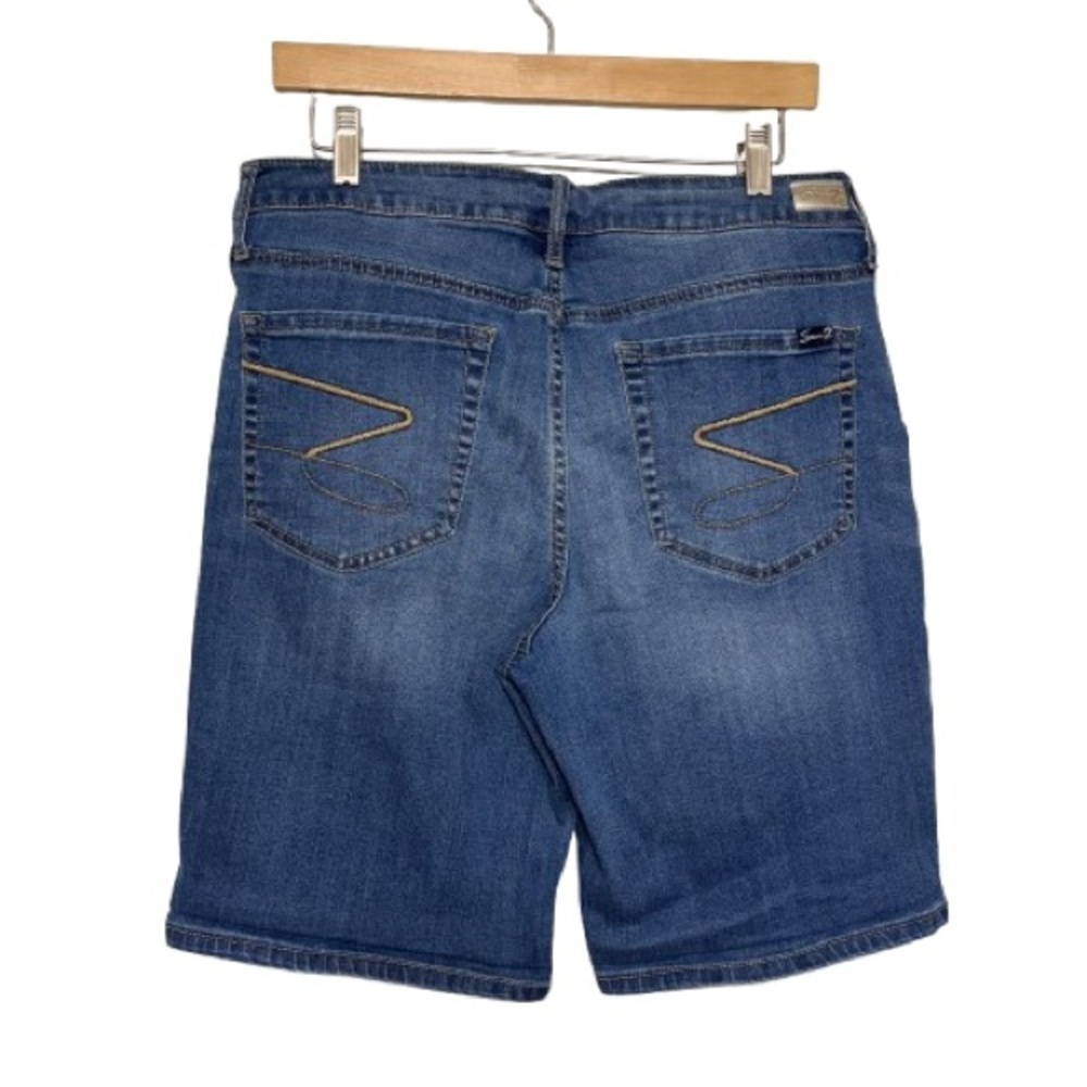 Seven7 Medium Wash Mid-Rise Bermuda Shorts Size 12 - Picture 2 of 4